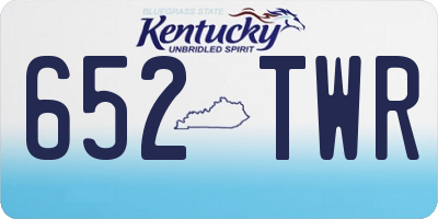 KY license plate 652TWR