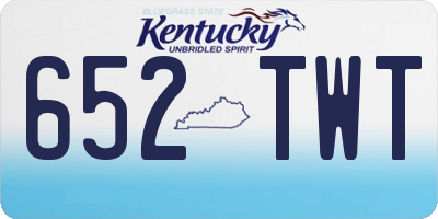 KY license plate 652TWT