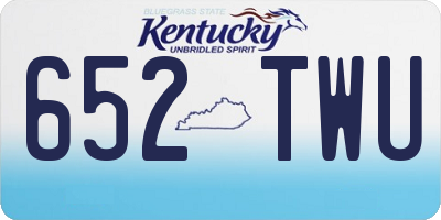 KY license plate 652TWU