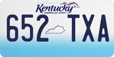 KY license plate 652TXA