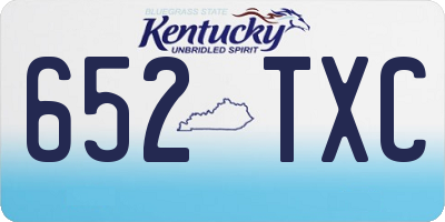 KY license plate 652TXC