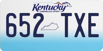 KY license plate 652TXE