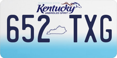 KY license plate 652TXG