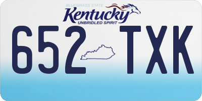 KY license plate 652TXK