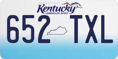 KY license plate 652TXL