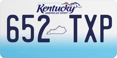 KY license plate 652TXP