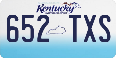KY license plate 652TXS