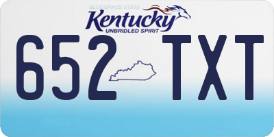 KY license plate 652TXT
