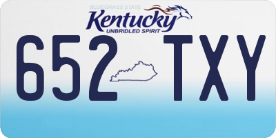 KY license plate 652TXY