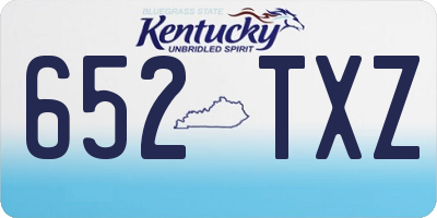 KY license plate 652TXZ