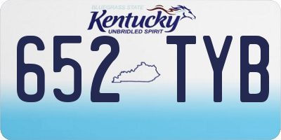 KY license plate 652TYB