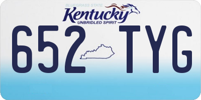 KY license plate 652TYG