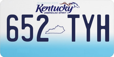 KY license plate 652TYH