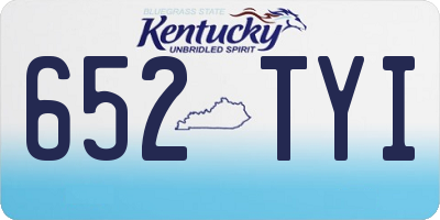 KY license plate 652TYI