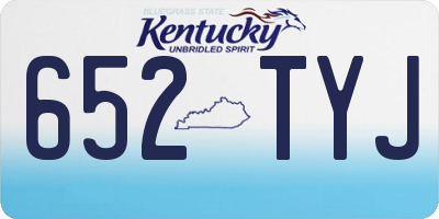 KY license plate 652TYJ