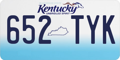 KY license plate 652TYK