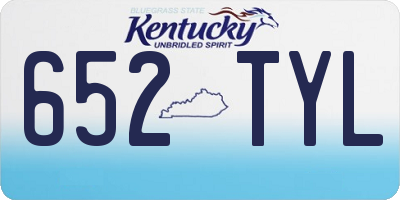 KY license plate 652TYL