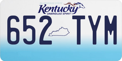 KY license plate 652TYM
