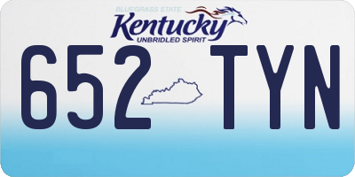 KY license plate 652TYN