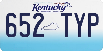 KY license plate 652TYP