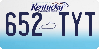KY license plate 652TYT