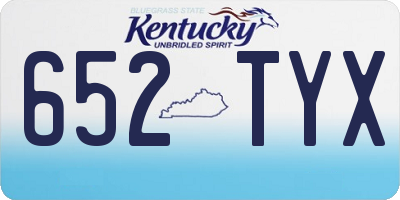 KY license plate 652TYX