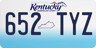 KY license plate 652TYZ