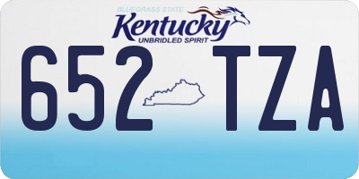 KY license plate 652TZA