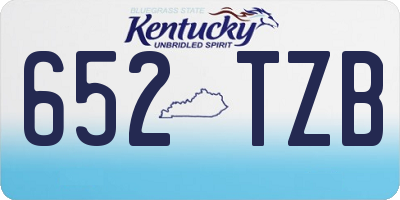 KY license plate 652TZB