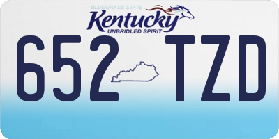 KY license plate 652TZD