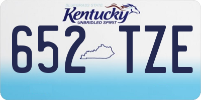 KY license plate 652TZE