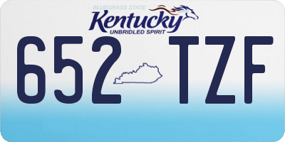 KY license plate 652TZF