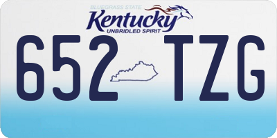 KY license plate 652TZG