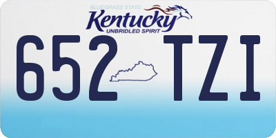 KY license plate 652TZI