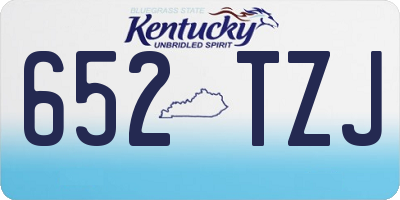 KY license plate 652TZJ