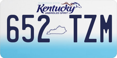 KY license plate 652TZM