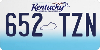 KY license plate 652TZN