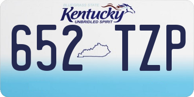 KY license plate 652TZP