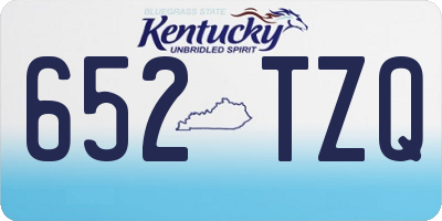 KY license plate 652TZQ