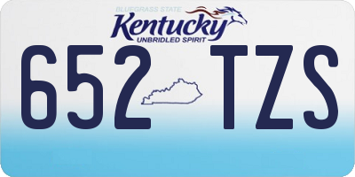 KY license plate 652TZS