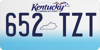 KY license plate 652TZT