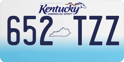 KY license plate 652TZZ