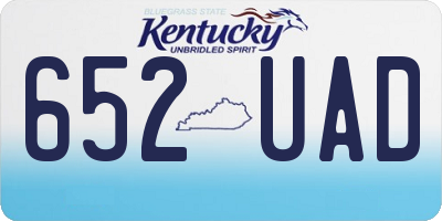 KY license plate 652UAD