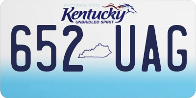 KY license plate 652UAG