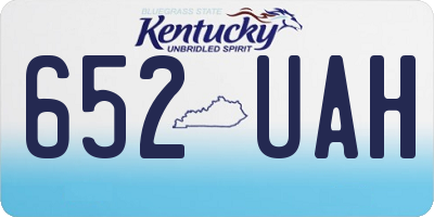 KY license plate 652UAH