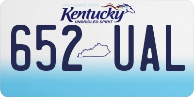 KY license plate 652UAL