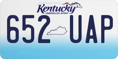KY license plate 652UAP