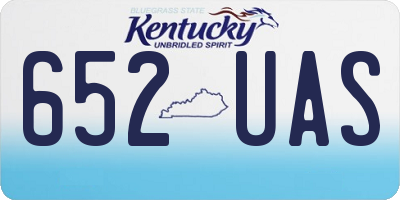 KY license plate 652UAS
