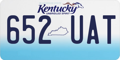 KY license plate 652UAT