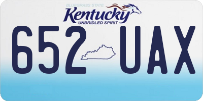 KY license plate 652UAX